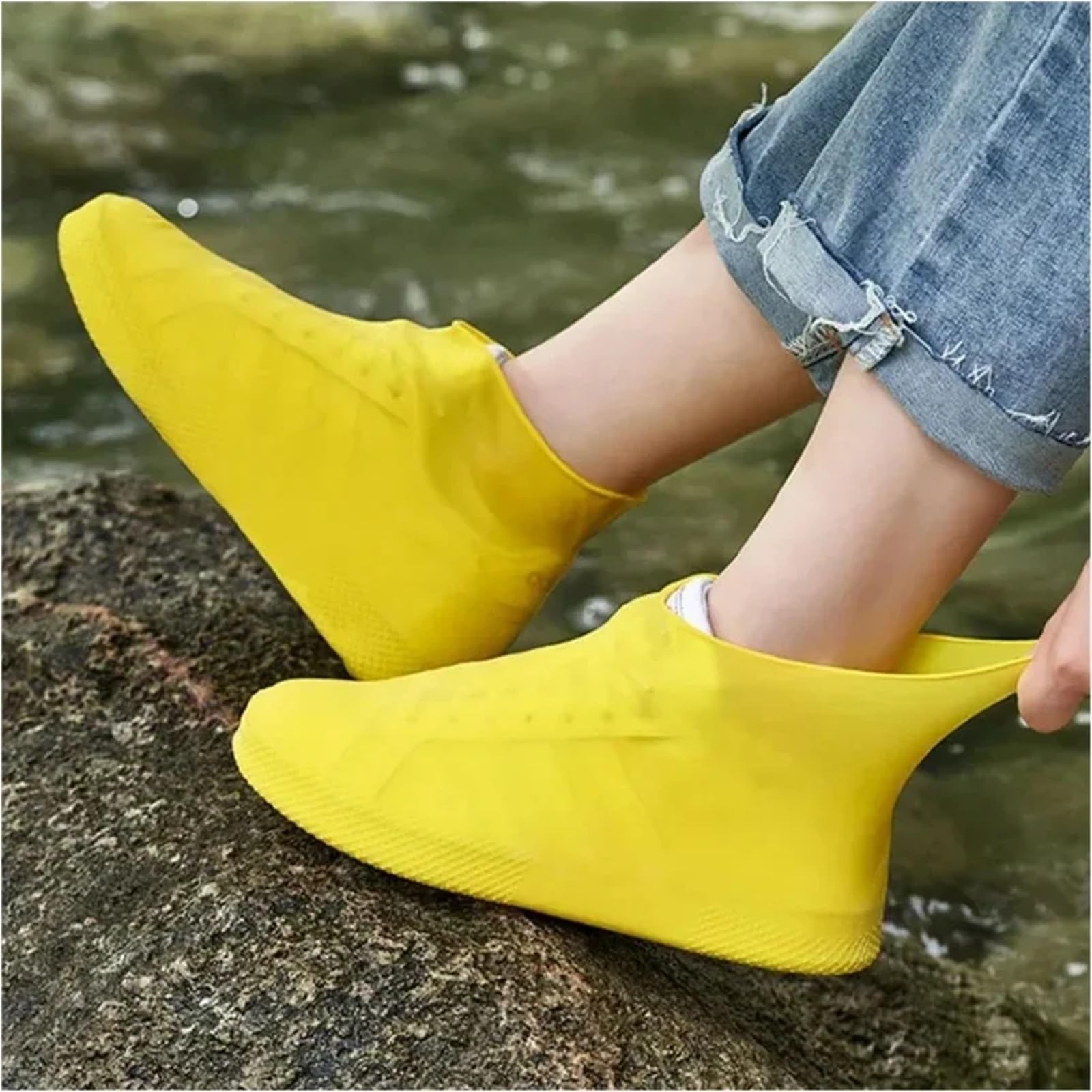 Lot de 10 paires de couvre-chaussures imperméables antidérapants en