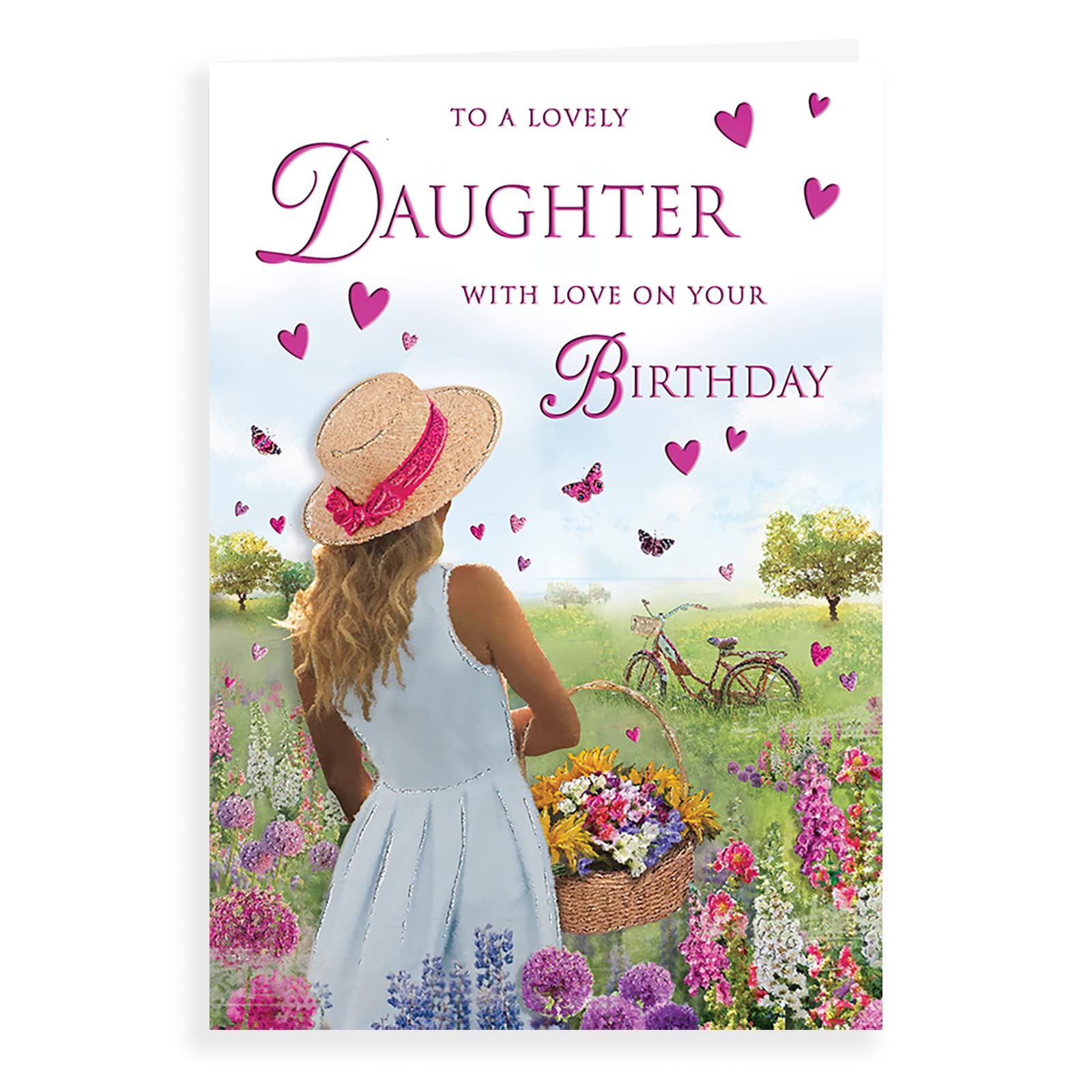 Group Ltd Regal Publishing Traditional Birthday Card Daughter - 9 x 6 inches
