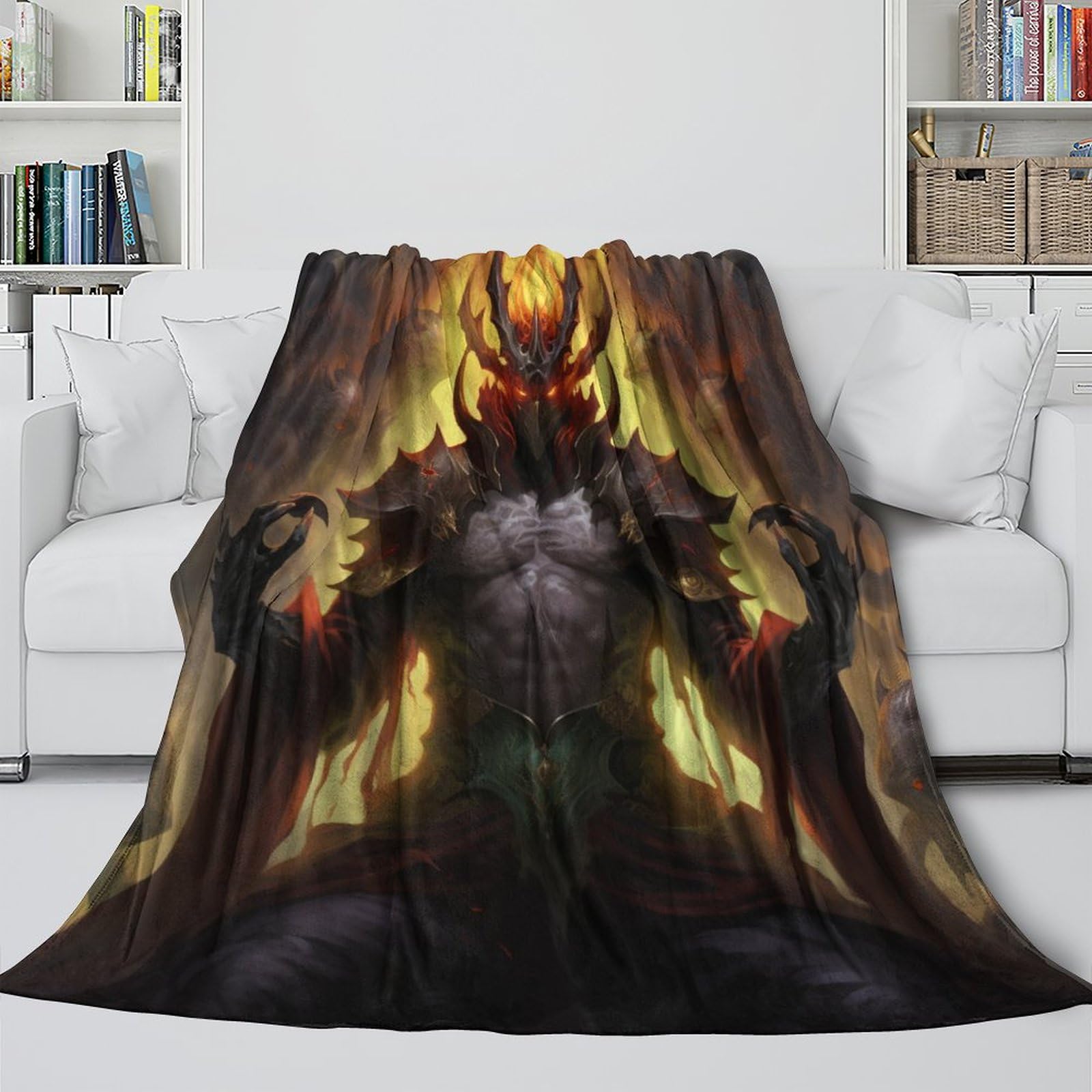 Shadow Knight Bedding Throw Blanket 3D Printed Devil Plush Soft