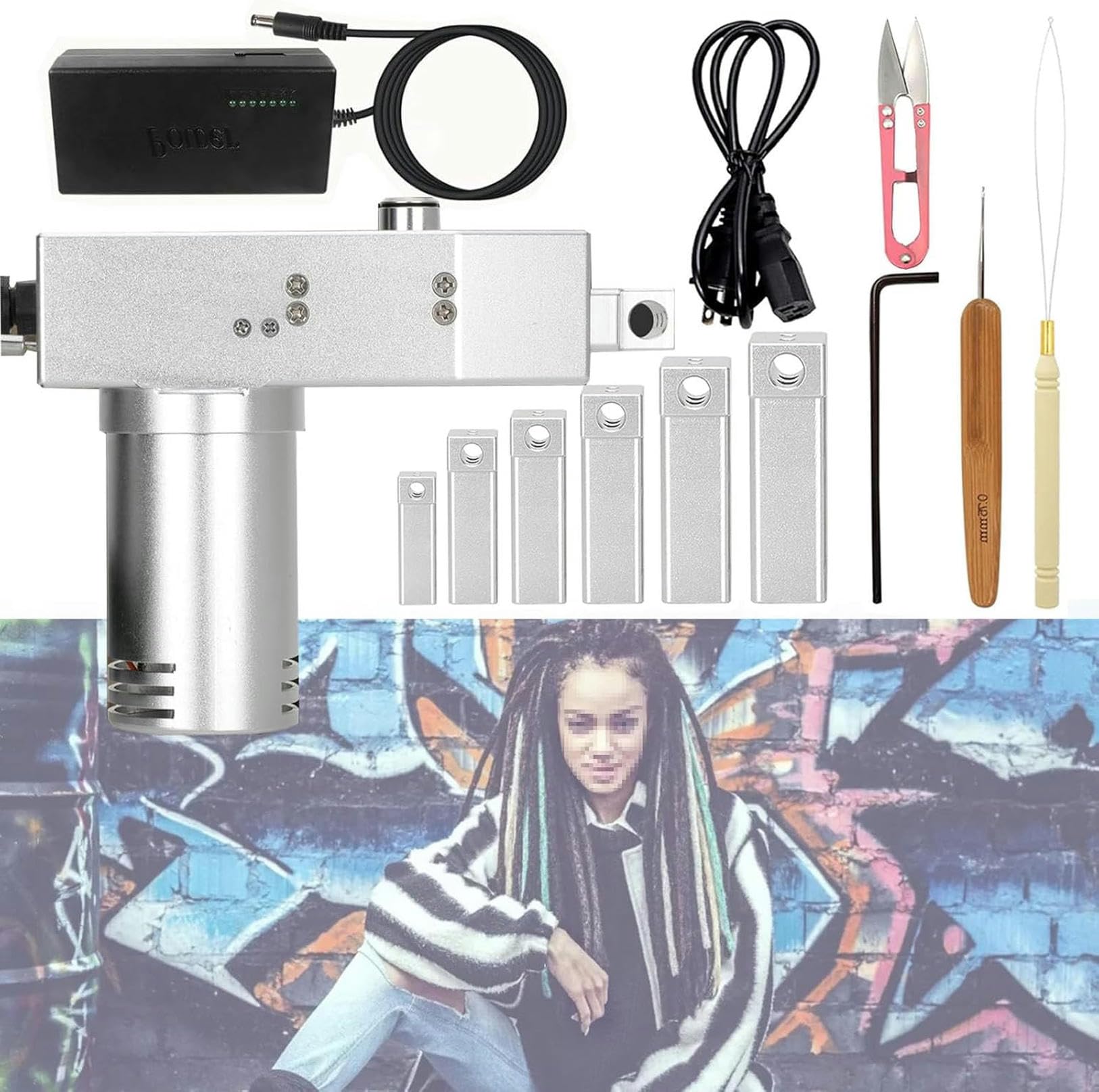 Machine à dreadlocks portable pour tresse et crochet DIY