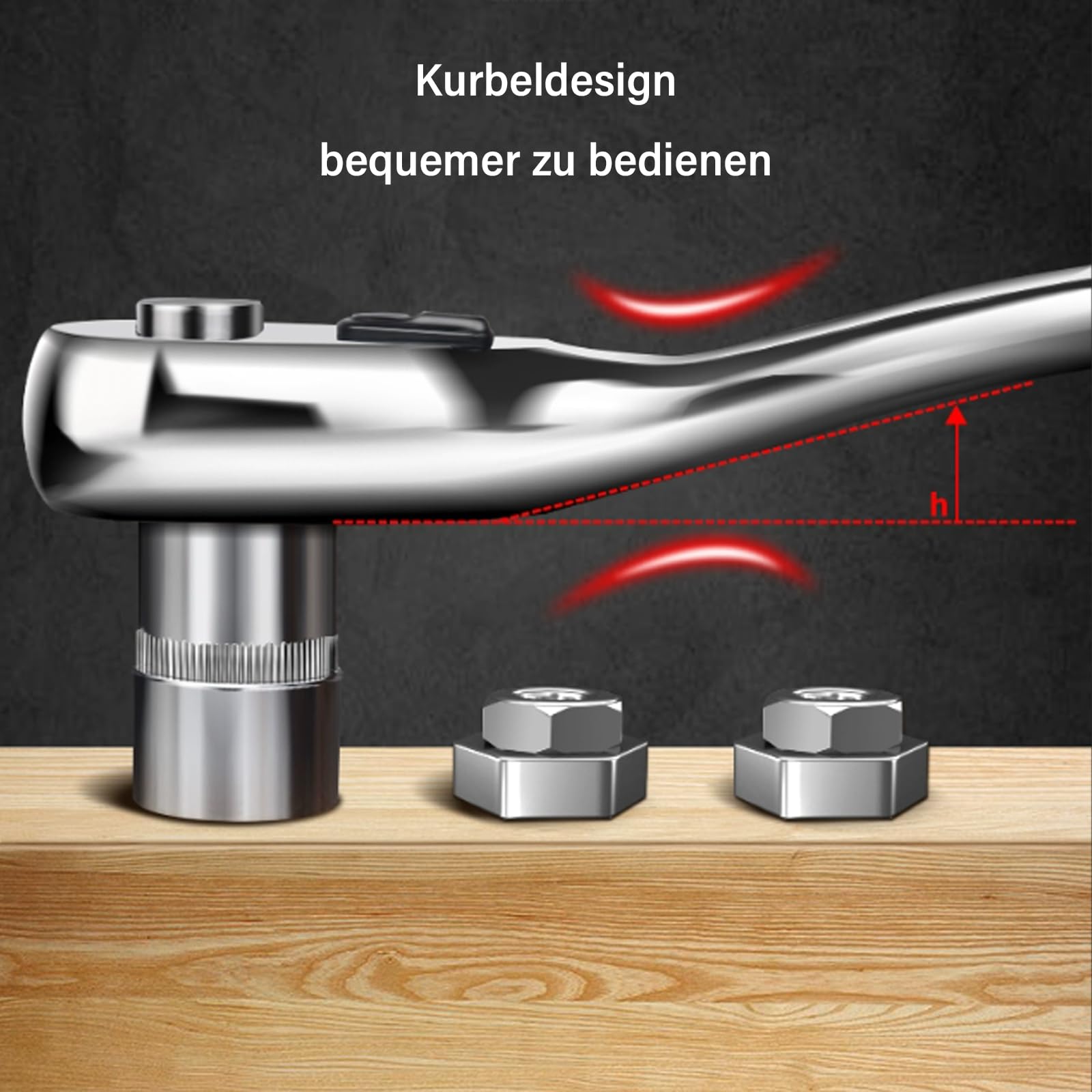 DYOUen 3 Stück Umschaltknarre 1/4 zoll, 3/8 zoll, 1/2 zoll Ratsche Knarre Antrieb 72 Zähnen Feinverzahnte mit Ergonomischem Griff