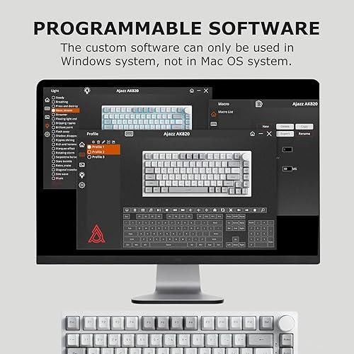Miniatura 7 de FIRSTBLOOD ONLY GAME. AK820 Teclado mecánico con cable al 75%, teclado para juegos montado en junta intercambiable en caliente con interruptores