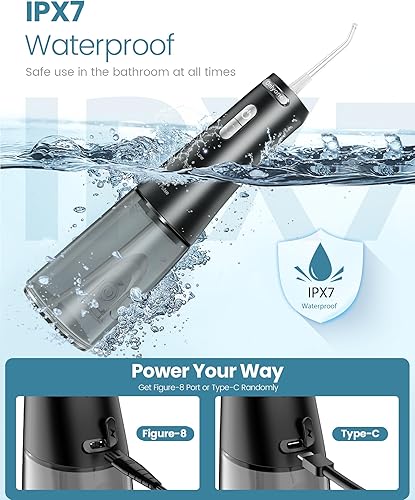 Miniatura 8 de Onlyone Irrigador de agua inalámbrico recargable con presión de agua ajustable para el cuidado bucal diario, irrigador dental eléctrico para uso