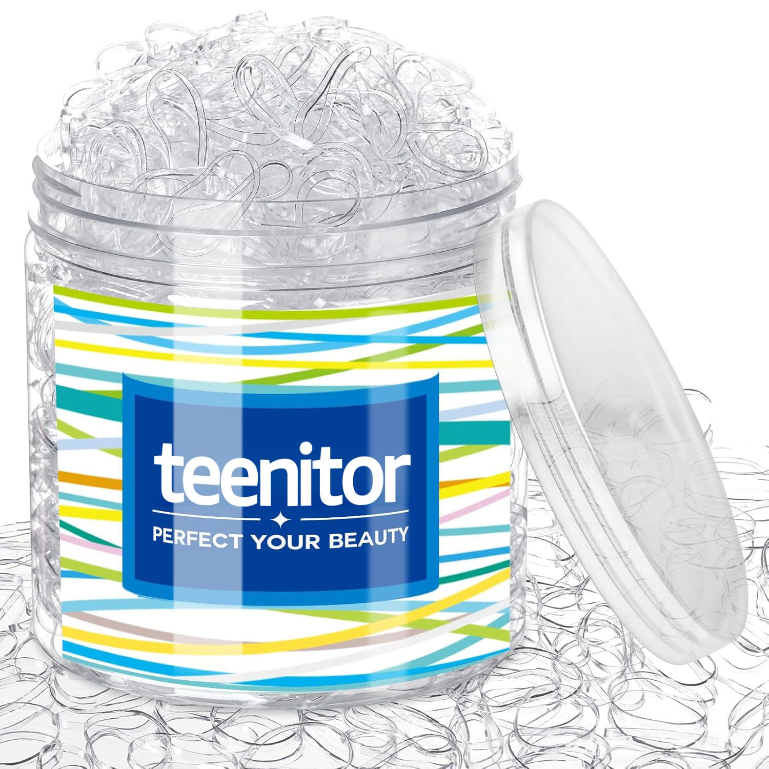 2000 Clear Hair Ties - Ponytail & Braiding Bands -1