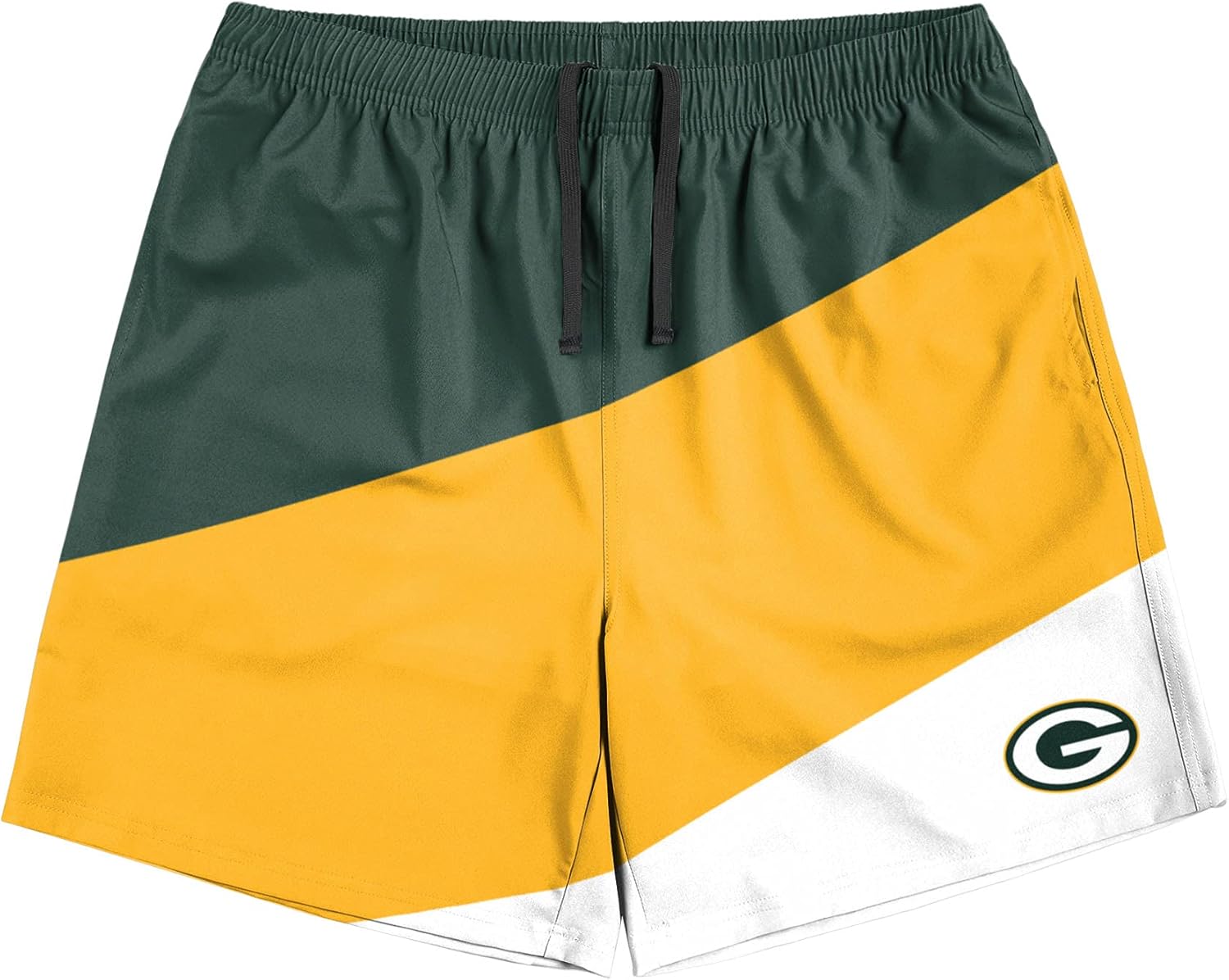 FOCO Green Bay Packers NFL Mens Colorblock Double Down Liner Training Shorts - XXL - Image 4