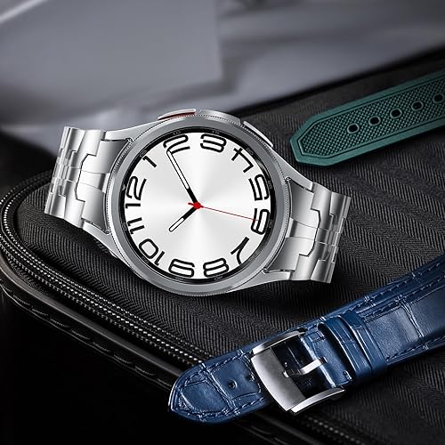 Miniatura 2 de CHANCHY Correa de acero inoxidable para Samsung Galaxy Watch 6, pulsera sin brecha con cierre magnético, correa de metal para Galaxy Watch 5 Pro 5 4