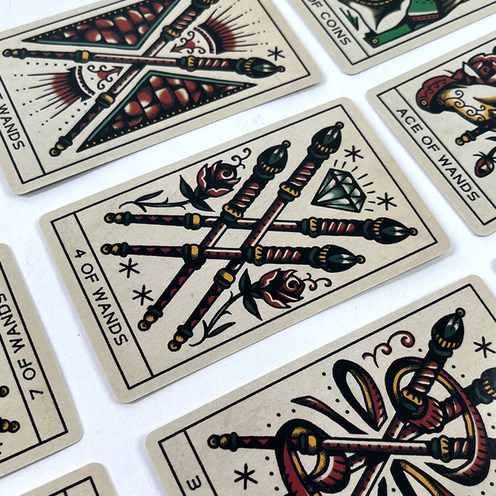 Kiuiom Tarocchi,Carte Tarocchi,Imparare Tarot Deck di Lettura Facile e Veloce,Carte Divinazione Tradizionali Tavolo, per Gioco Festa E Festival