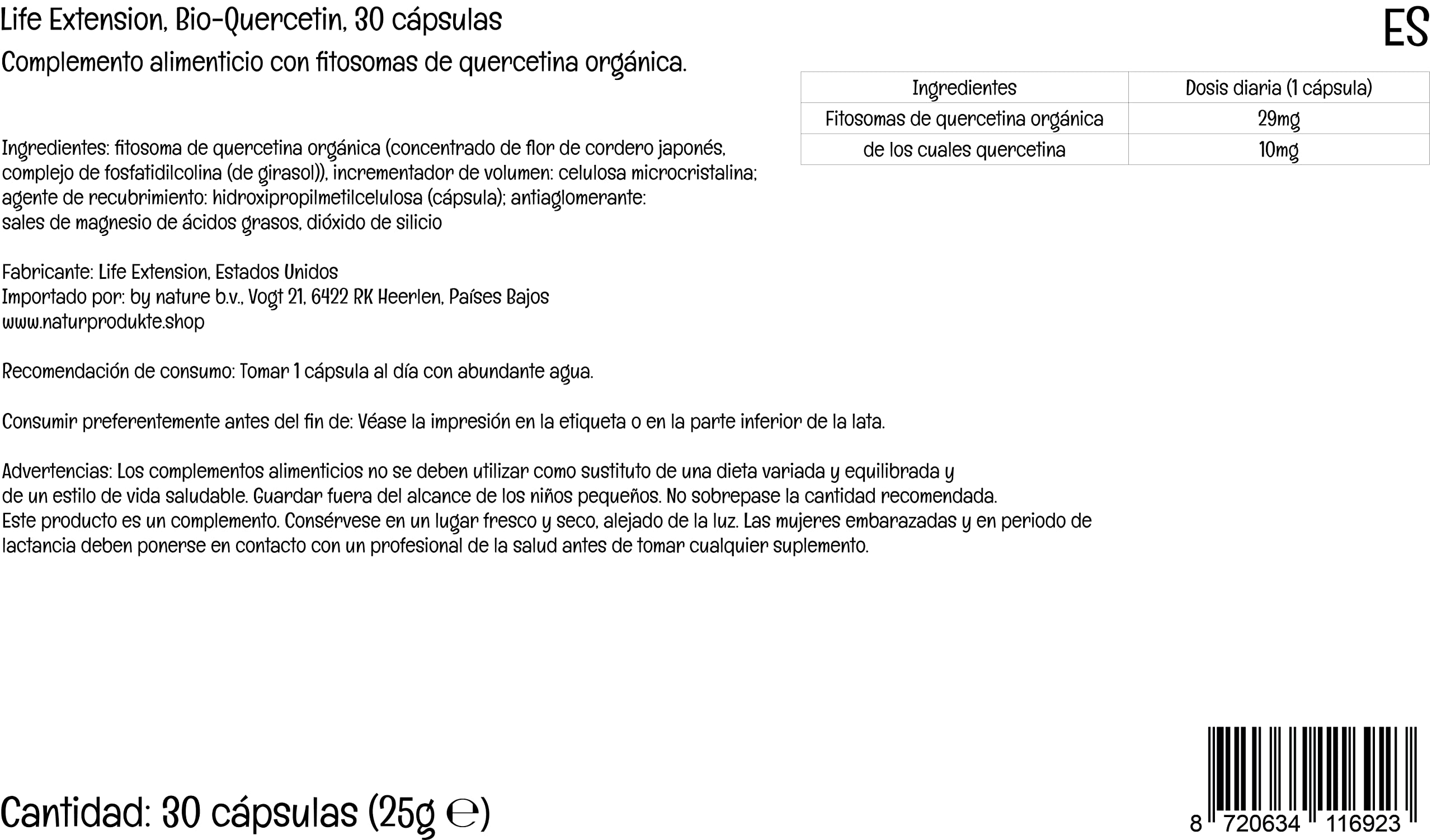 Life Extension, Quercetin, 30 vegane Kapseln, 10mg Quercetin je Dosis, Glutenfrei, Sojafrei, GMO frei, Geschmacksneutral (Packung mit 2)