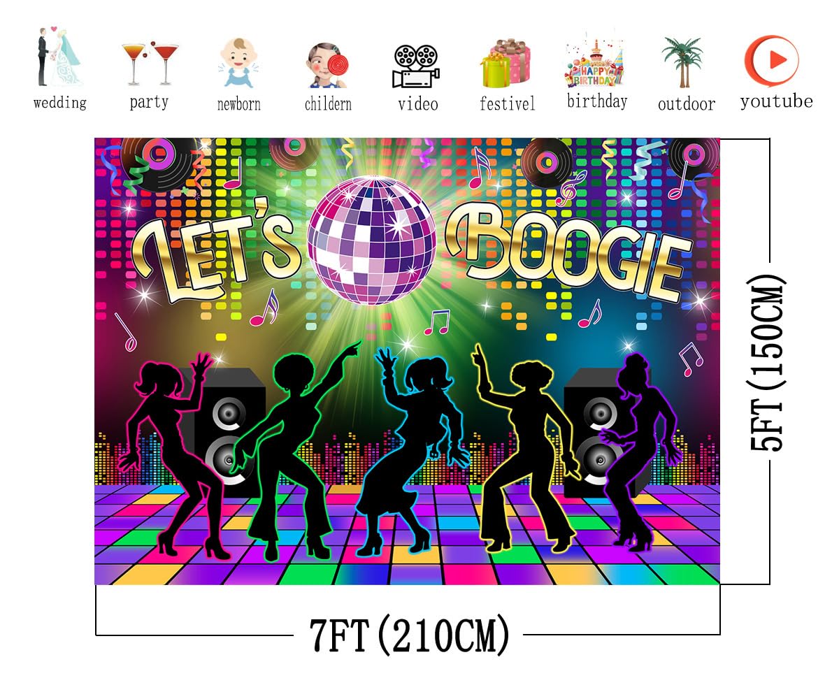 Rosa Discokugel-Hintergrund „Happy Birthday“ – 1,5x0,9 M, Vinyl, Mit Schleife, Für Disco-Partys Der 70er-90er