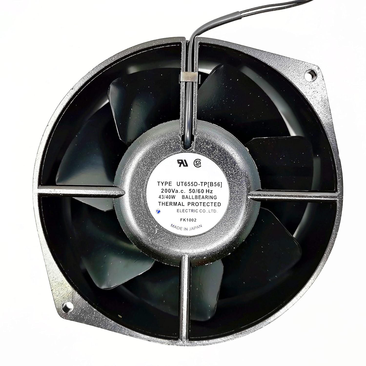 UT655D-TP[B56] Royal Fan 200Vac 43/40W 172×150×55mm Metal Cooling Fan