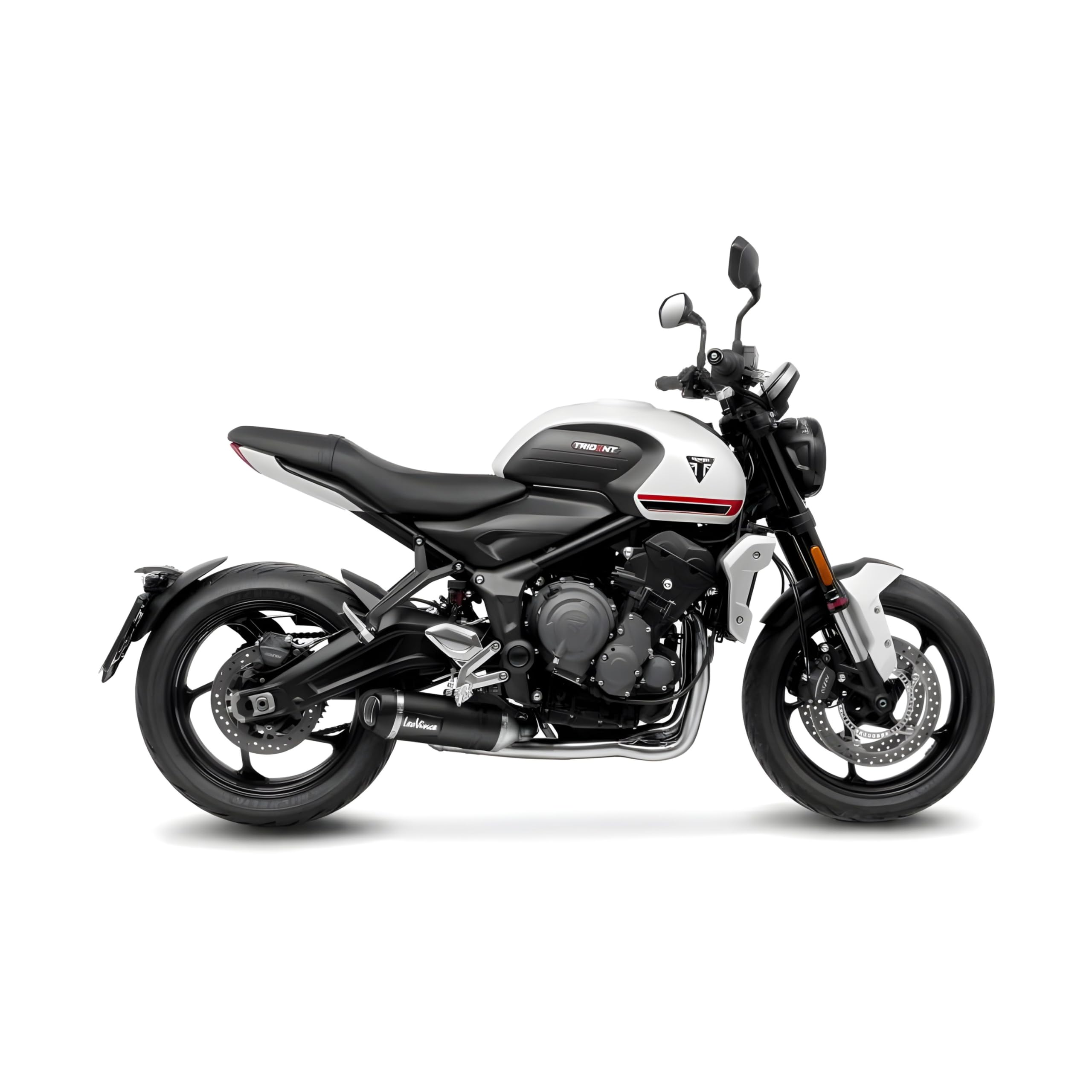 Auspuffanlage LeoVince Komplettanlage SBK LV ONE EVO Black Edition, Edelstahl schwarz, Carbon Kappe, 3/1, mit Katalysator, mit Zulassung für Triumph Tiger Sport 660 / Trident 660