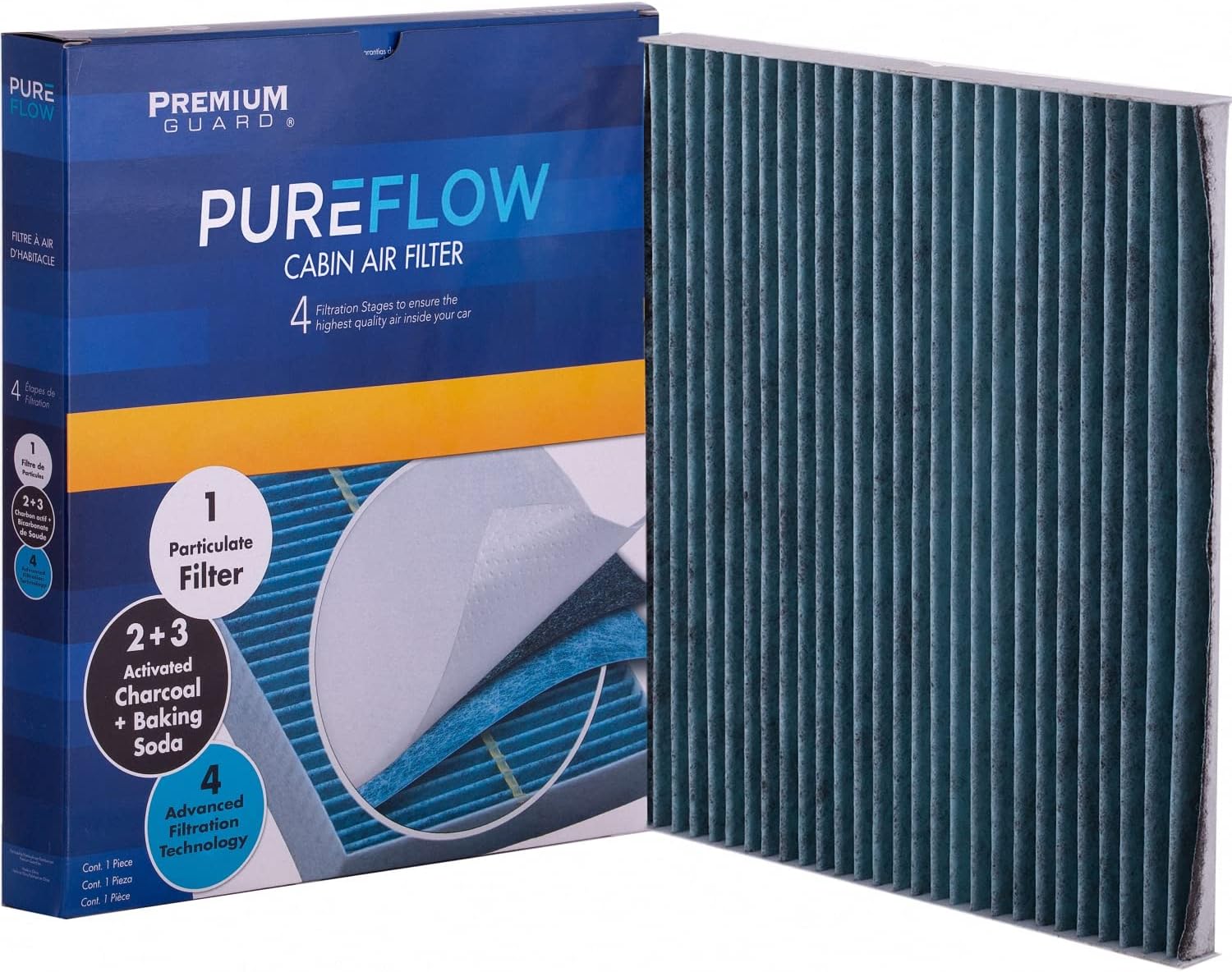 PureFlow Cabin Air Filter PC4013X | Fits 2010-2017 Chevrolet Equinox, 2011-2015 Hyundai Sonata, 2010-2017 GMC Terrain, 2011-2015 Kia Optima, 2013-2018 Hyundai Santa Fe Sport