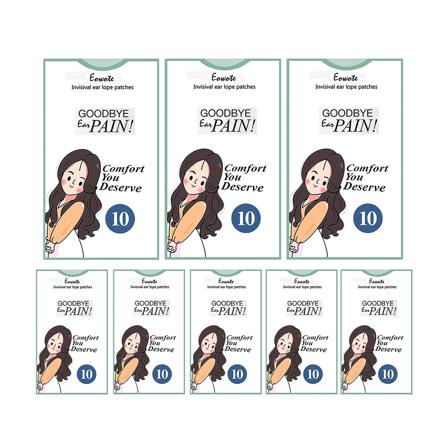 Eowote Girls & Women Invisible Waterproof Fashion Ear Lobe Support Earrings Self Adhesive Oval Ear Lobe Tape Support Patches Stickers Heavy Earrings Flexible (Small, 80 Pcs) (Transparent, Small) (B0C6KXMK3B) Amazon Price History, Amazon Price Tracker