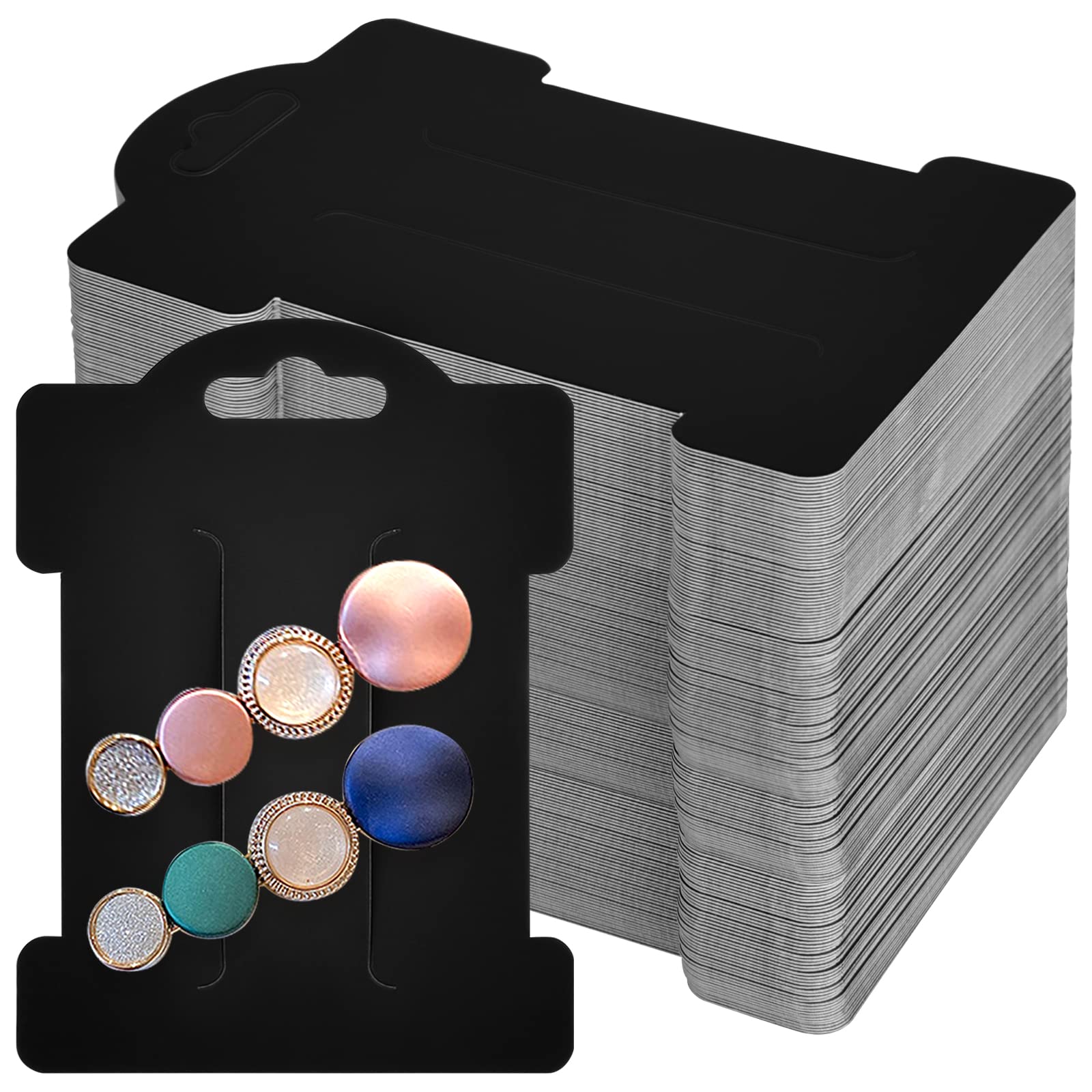 200 PCS Hair Clip Bow Display Cards Hair Barrettes Jewelry Display Holder Rectangle Paper Cardboard for Hair Accessories Display and Organizing, 4 x 3