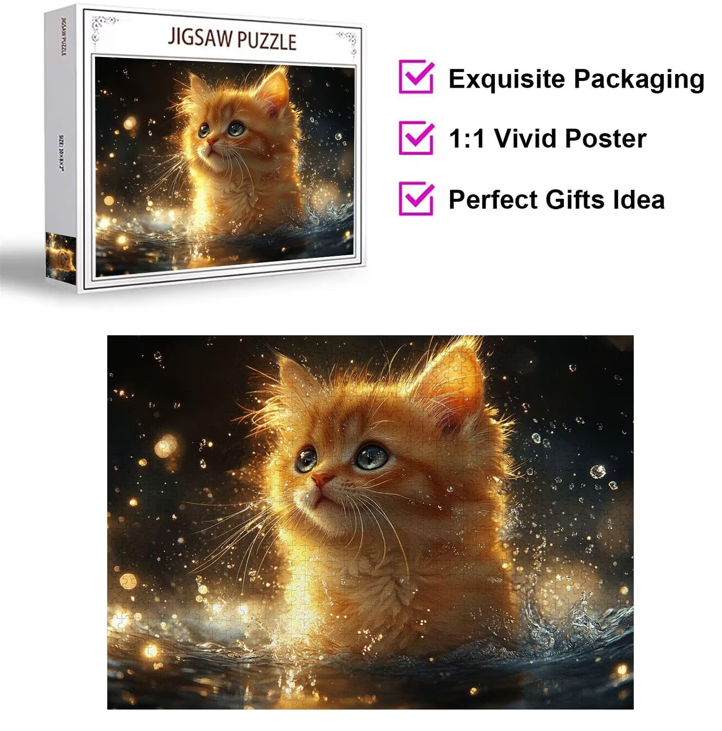 Puzzle 1500 sztuk zwierząt Trudne drewniane puzzle, n-482 | Niemożliwe wyzwanie, inteligentna gra zręcznościowa, gry logiczne dla całej rodziny, pomysł na prezent, staw