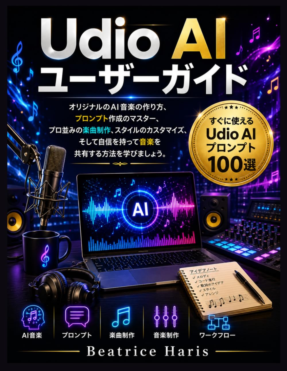 Udio AIユーザーガイド: オリジナルのAI音楽の作り方、プロンプト作成のマスター、プロ並みの楽曲制作、スタイルのカスタマイズ、そして自信を持って音楽を共有する方法を学びましょう。
