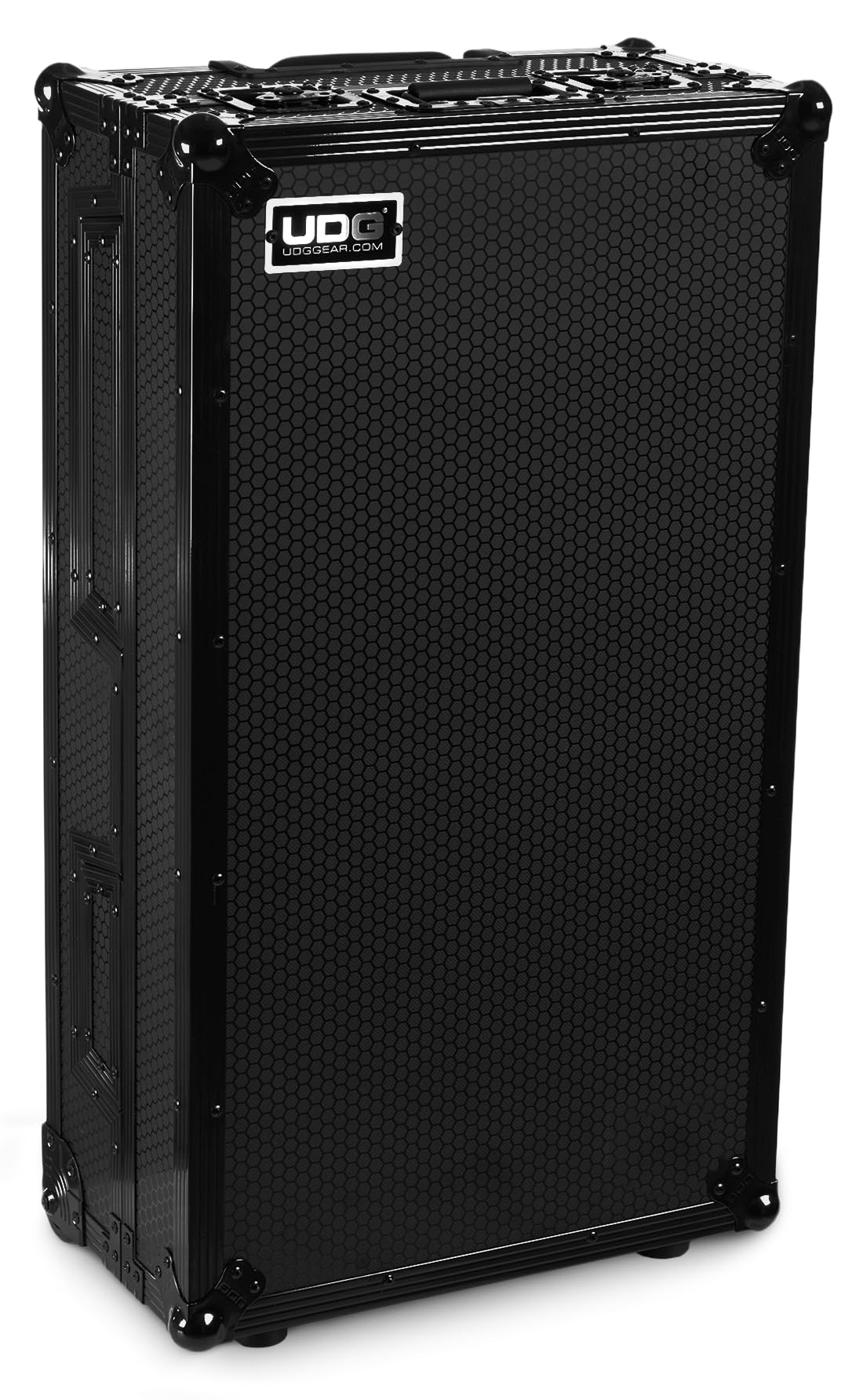 UDG Ultimate Flightcase für Turntable Battle/PLX-CRSS12 und Mixer, Schwarz | 9-mm-Sperrholzschale; Schmetterlingsverriegelungen; integriertes Laptopfach; Trolley- und Radsystem; Schauminnere