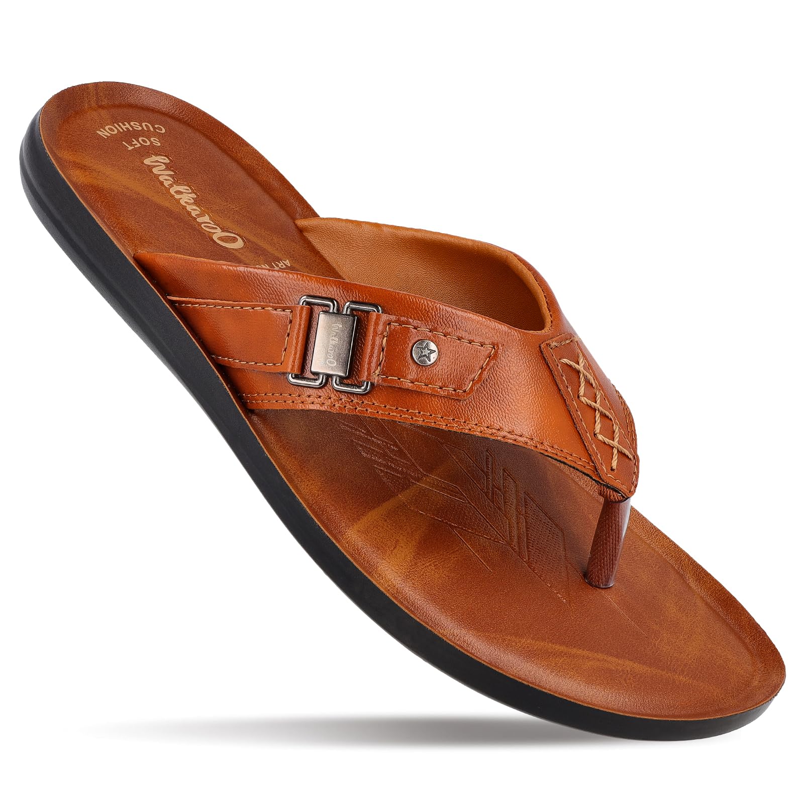 WALKAROO WG5078 Mens Casual Wear and Regular use Sandals - Tan (B0CNKLSFF6) Amazon Price History, Amazon Price Tracker