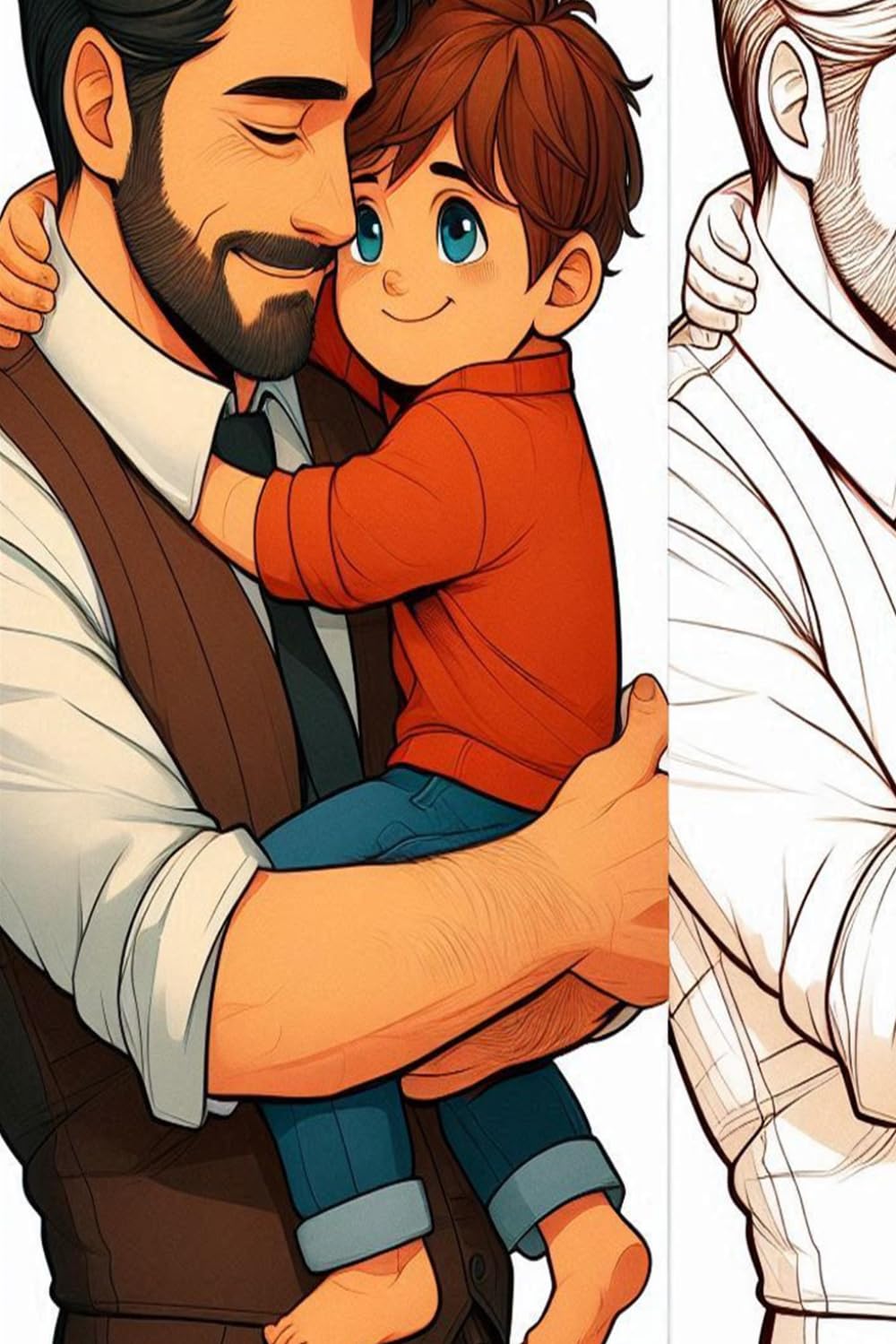 Coloriage Papa et Moi: 50 dessins à colorier