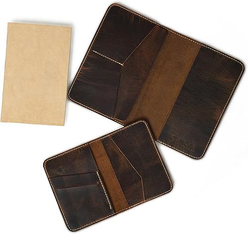Miniatura 1 de Rustique Funda de cuero para notas de campo, funda de cuaderno para Moleskine Cahier, funda de cuero vintage hecha a mano para 3.5 x 5.5 pulgadas