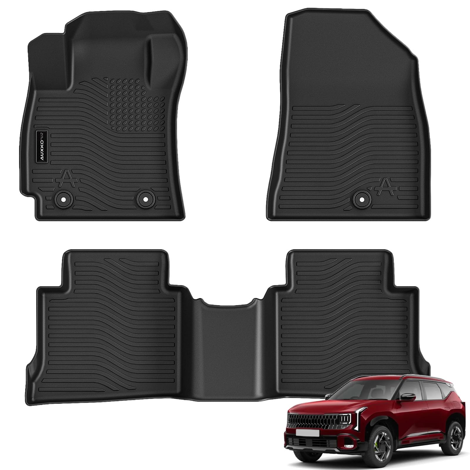 AUXKO All Weather Floor Mats for Kia Seltos Gas 2027
