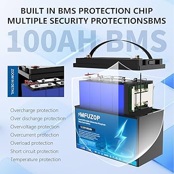 値下げしました！ MFUZOP LiFePO4バッテリー 12V 100Ah Amazon.com: MFUZOP 12V 100Ah LiFePO4 Lithium Battery, 1280Wh