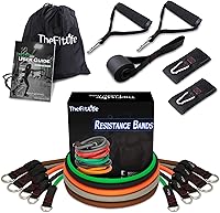 Vista 9 de TheFitLife Exercise Resistance Bands with Handles - 5 Fitness Workout Bands Stackable up to 110/150/200/250/300 lbs, Training Tubes with Large