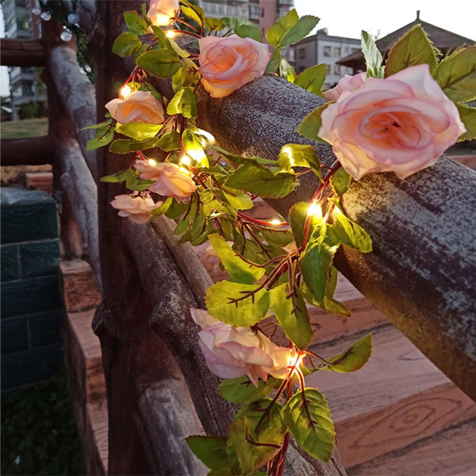 Guirlande Lumineuse à Fleurs, Lampe Suspendue à LED Romantique en Forme de Rose, for l'intérieur et l'extérieur, for la Saint-Valentin, Un Mariage, Une Chambre, Un Jardin, Un Patio, Une décoration de