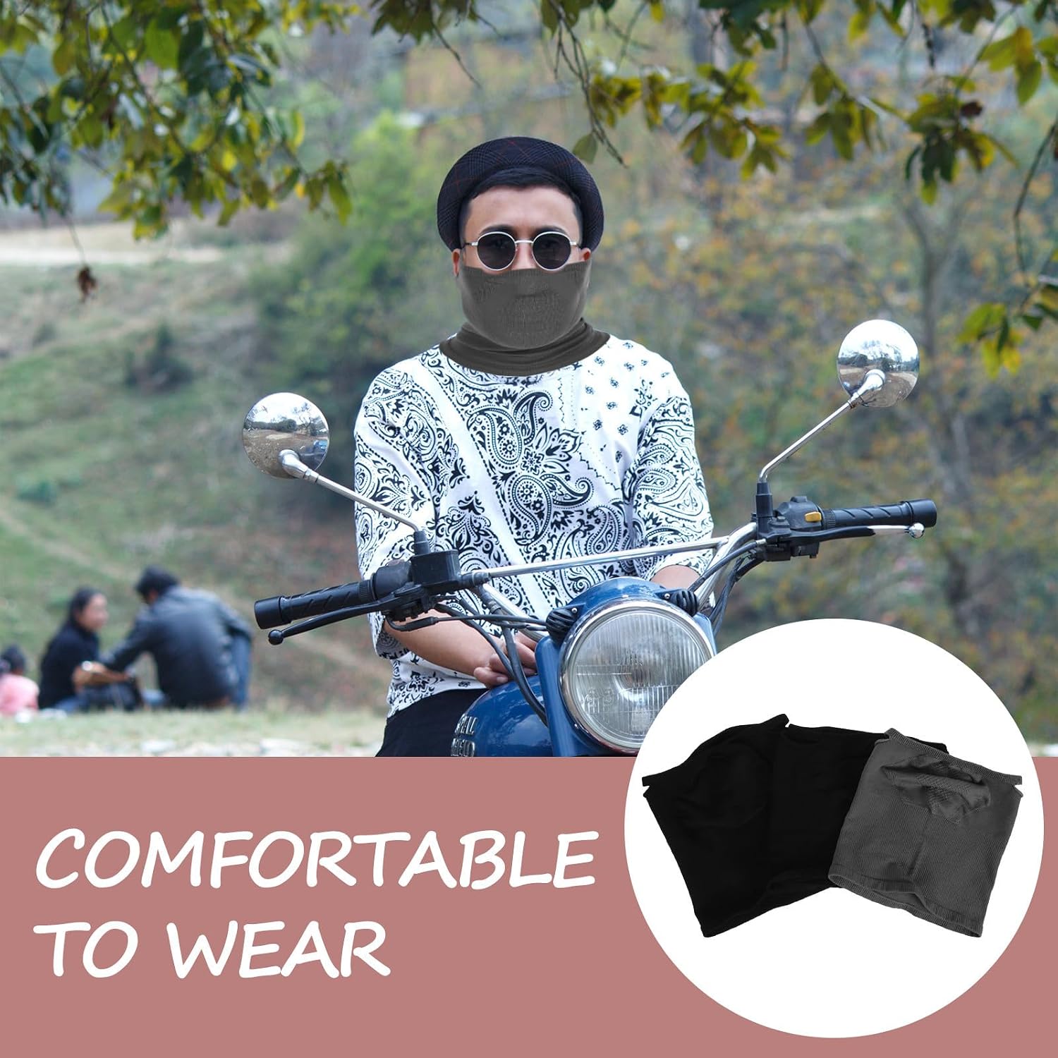 3pcs Thermal Ski Balaclava Ear Hook Face Cover for Winter Outdoor Sports image 3