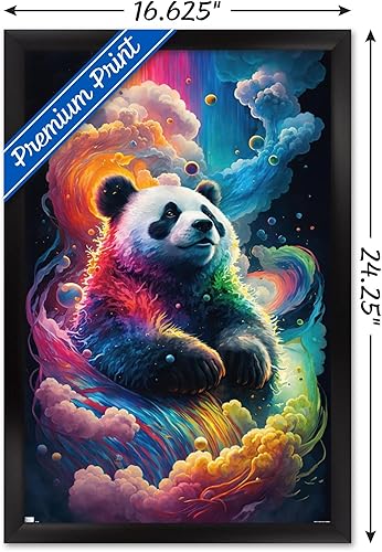Miniatura 73 de Trends International Wumples - Póster de pared de panda neón cósmico, 22.37 x 34.00 pulgadas, versión premium sin marco