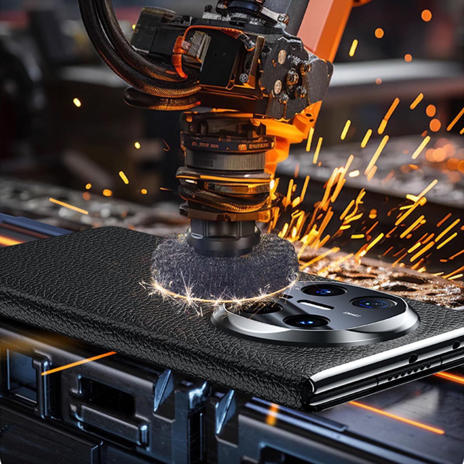Etui z prawdziwej skóry do Huawei Mate X6, magnetyczne etui na klapę inteligentne okna Smukłe luksusowe etui biznesowe z ocynkowanym wzorem liczi, brązowe, Mate X6