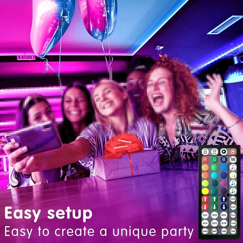 Striscia luminosa a LED per TV, rgb5050 luce di striscia di gioco ambientale con app intelligente e telecomando, striscia di illuminazione ambientale TV modalità musica, striscia luminosa a led per
