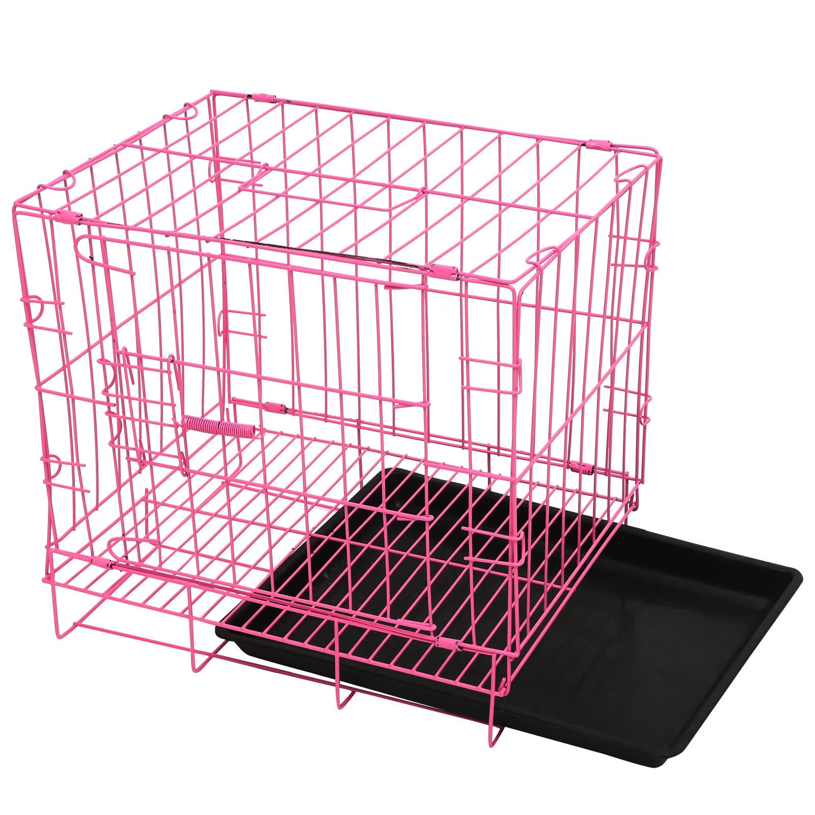 Cage pour chien et chat pliable en fer idéale pour la maison et les vacances