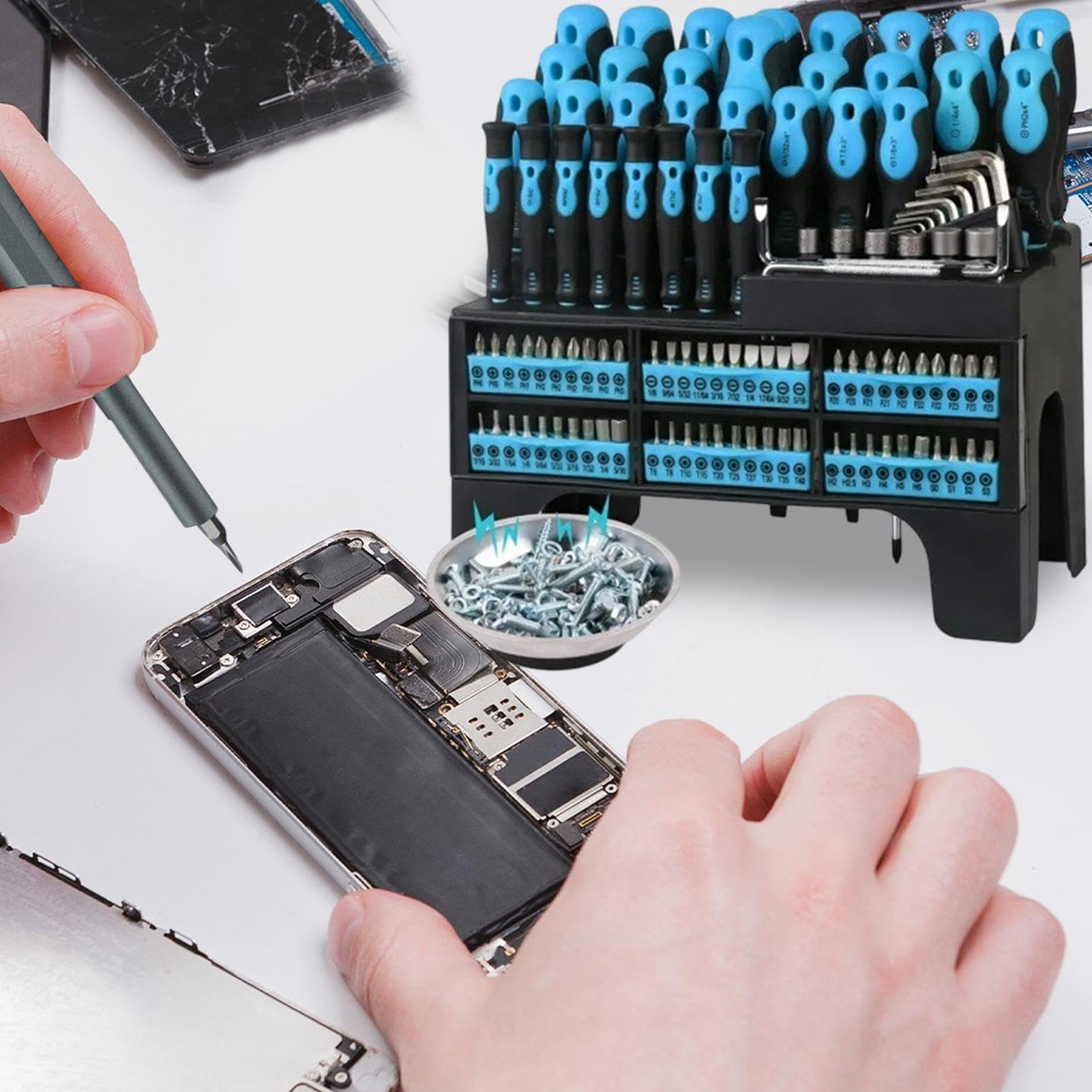 Magnetisches Schraubendreher-Set, 118-teilig, Präzisionswerkzeuge | Schraubendreher-Set mit Etui für Computer, Uhren, Brillen, Wartung von Haushaltsgeräten, Autoreparatur