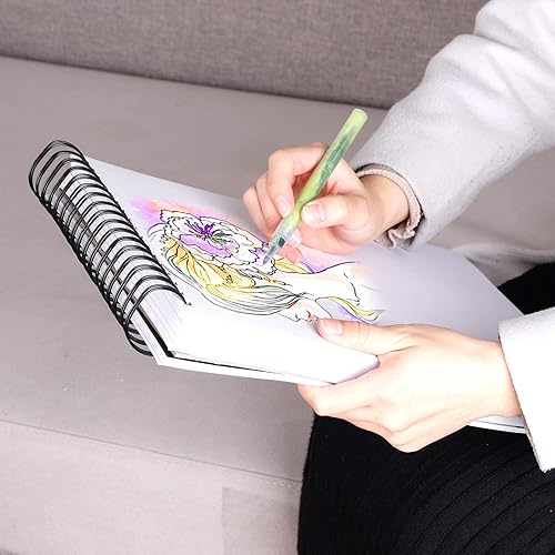 Miniatura 7 de Bachmore Bloc de dibujo de 9 x 12 pulgadas 98 libras564oz 100 hojas de medios mixtos acuarela bloc de arte acrílico para bocetos cuaderno de bocetos