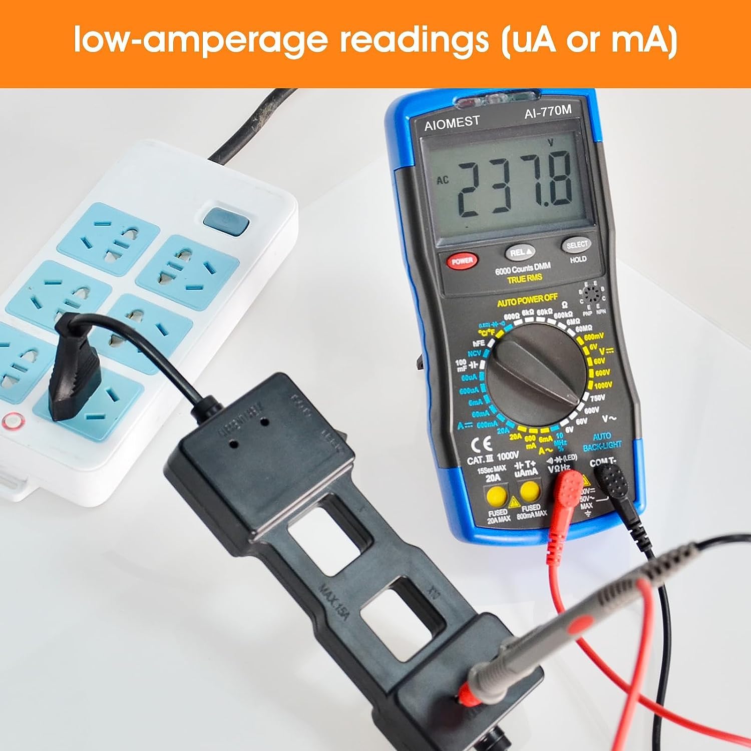 Snapklik.com : AIOMEST AC Line Splitter For Clamp Meter Multimeter