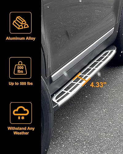 Miniatura 4 de Snailfly Estribos de carga de 500 libras para Kia Telluride LX EX S SX SX-P X-Line 2019-2025, escalón lateral resistente, sin taladrar
