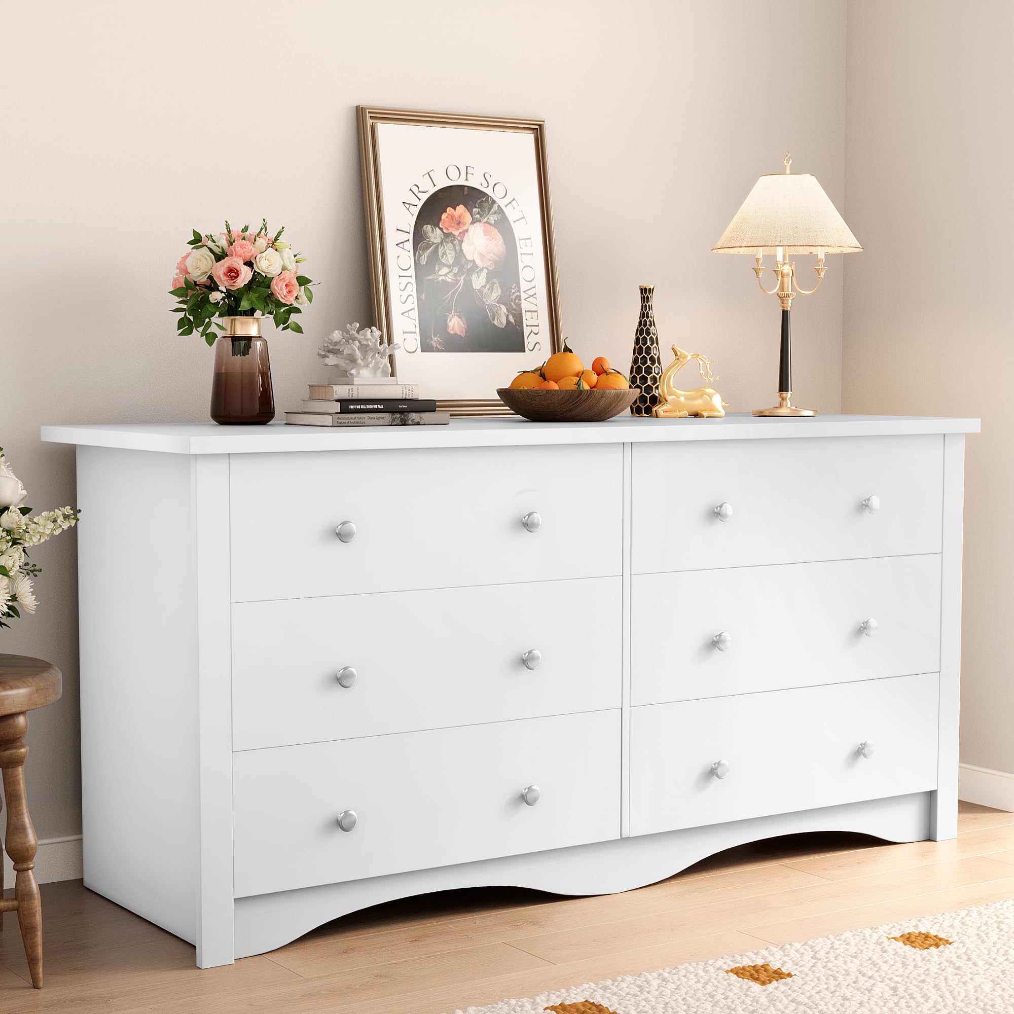 walmart white dresser White 6 Drawer Dressers