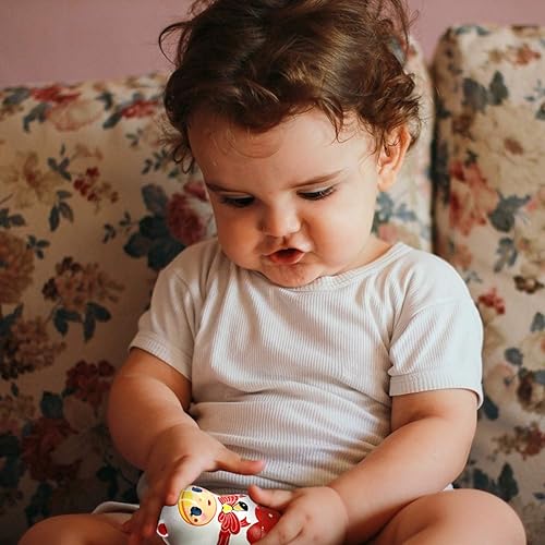 Miniatura 4 de HYCLES Muñecos de anidación ruso Matryoshka de madera apilables para niños, juguetes hechos a mano para niños, decoración de cumpleaños de Navidad,