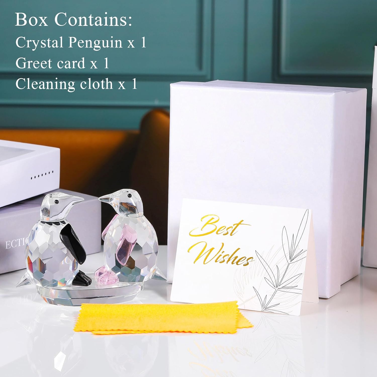 Movdyka Crystal Penguin Figurines Decor Gifts for Women Men Cute Penguin Statues Collectibles Animal Blown Glass Sculpture Home Table Decoration - Image 4