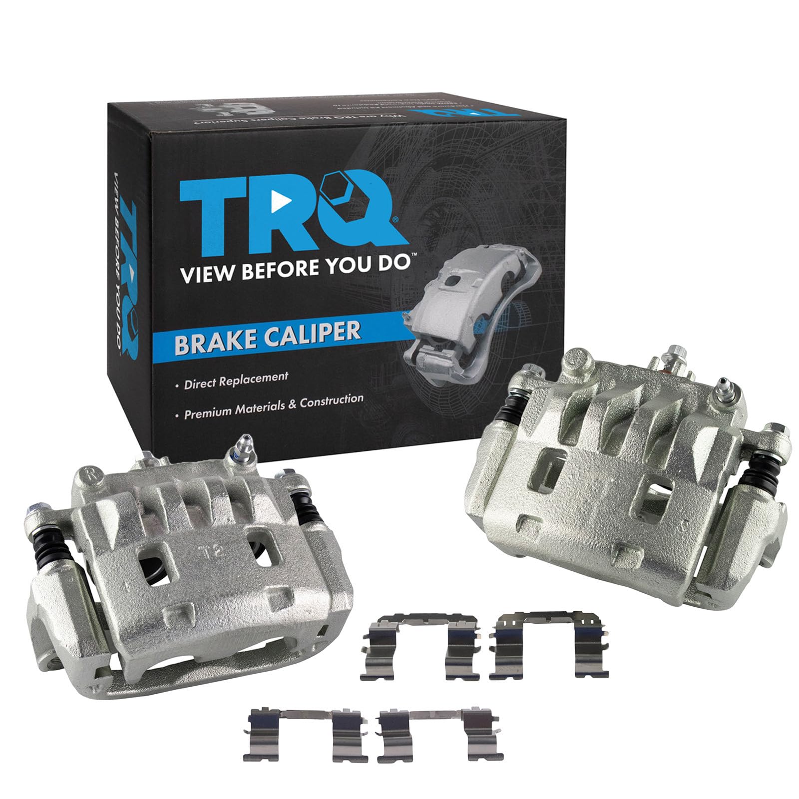 TRQ Front Driver and Passenger Side Brake Caliper Set 2 Piece Caliper