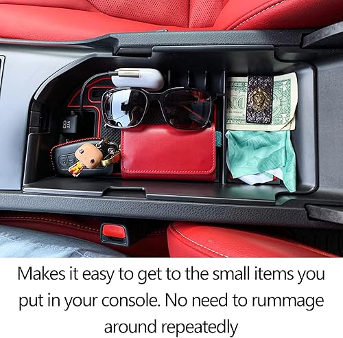 Miniatura 3 de EDBETOS Bandeja organizadora de consola central compatible con Toyota Camry XLE XSE 2018-2024 y Camry LE SE 2020-2023 2024, accesorios reposabrazos