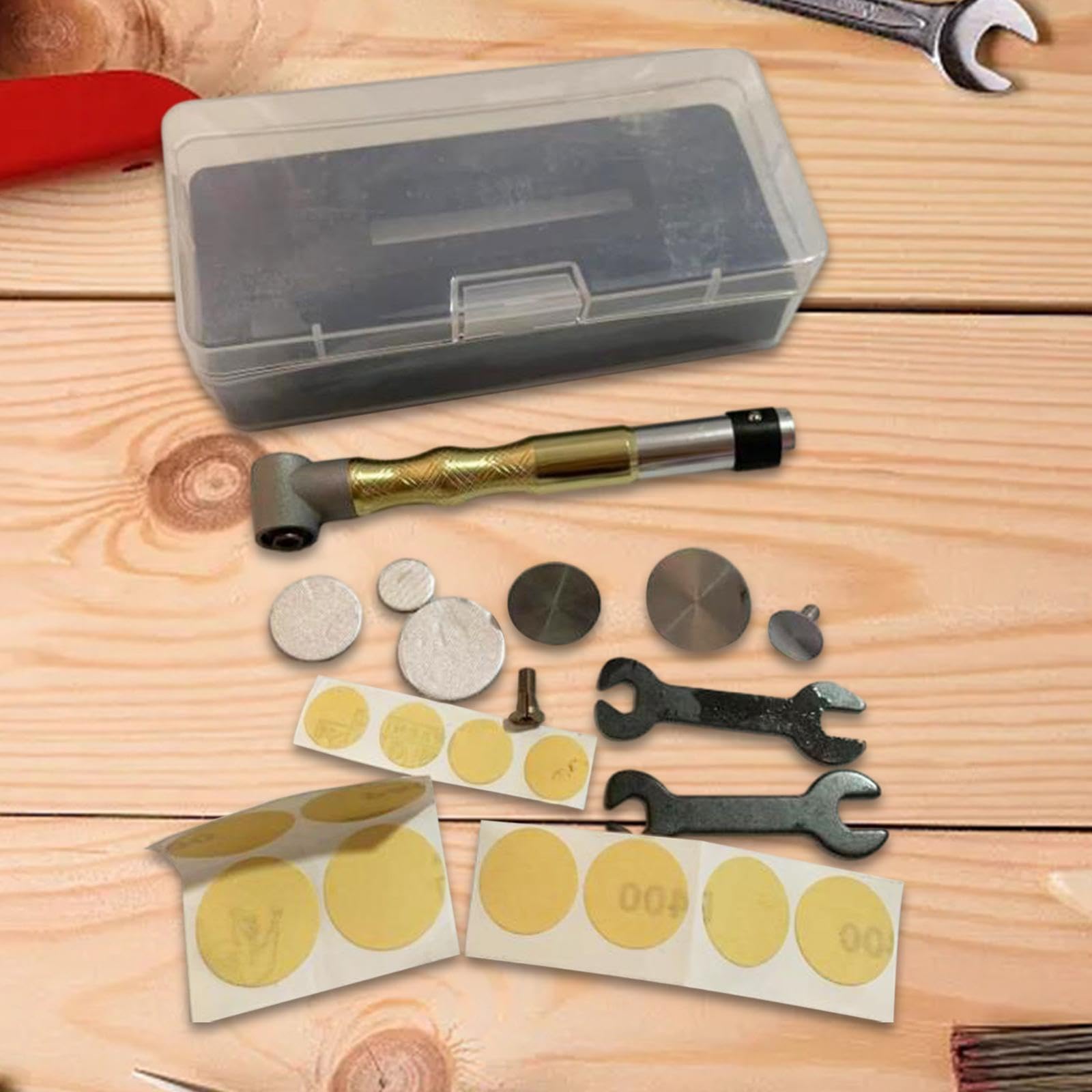 Grinder Elbow 90 Grad Handstück Schleifmaschine Metall Fräswerkzeug Ersatzteile Multifunktion für Gravurarbeiten Heimwerkerprojekte Werkstatt Reparatu, Goldschleifpapier