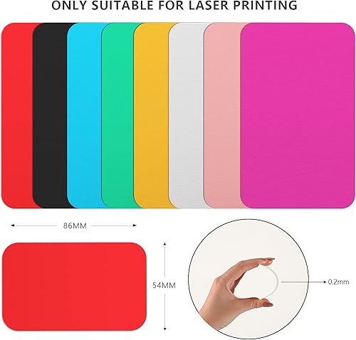 Miniatura 4 de 120 tarjetas de visita de metal en blanco, tarjetas de visita de metal coloridas, anodizadas, confiables, multiusos, en blanco de aluminio para