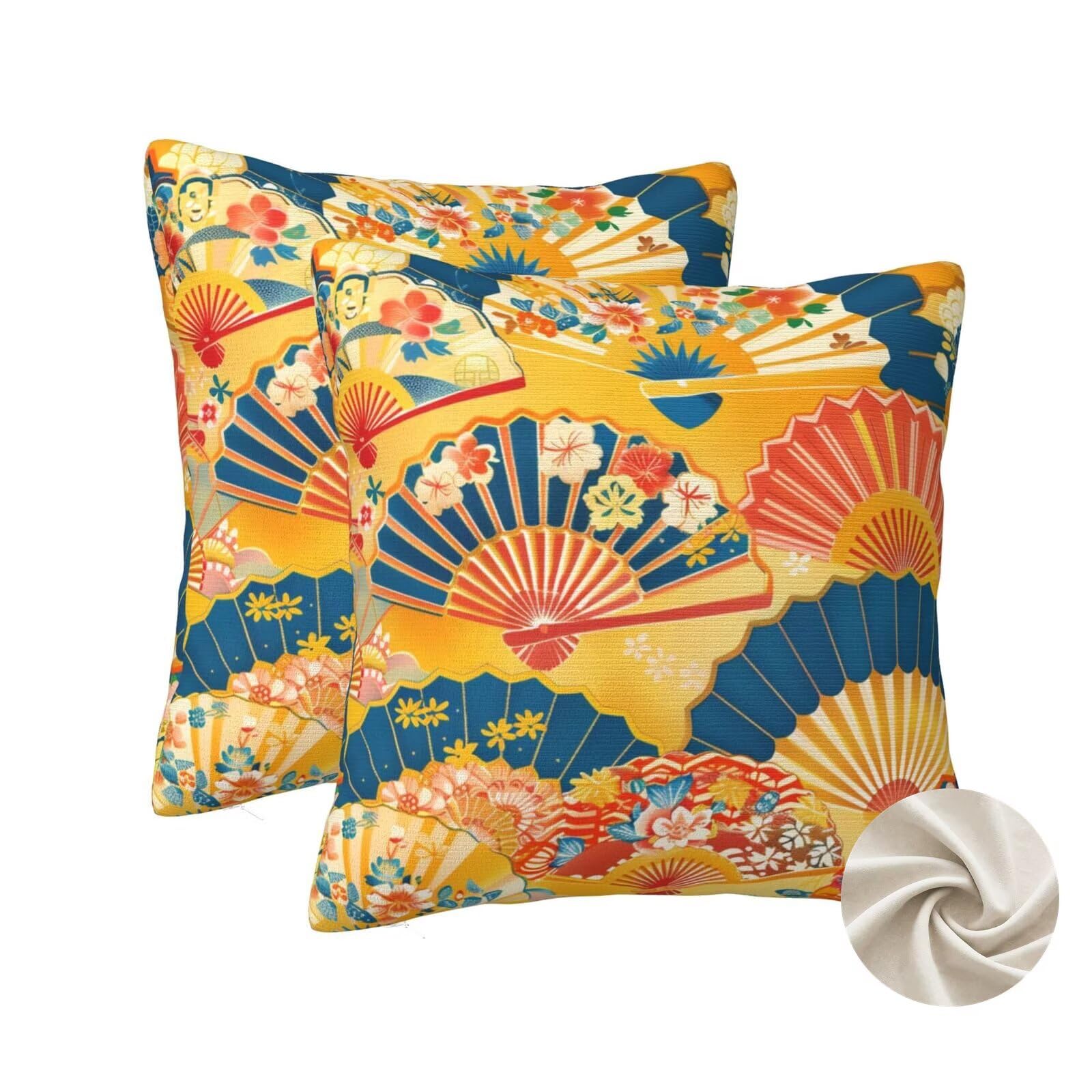 Coussin de canapé déco japonais : housses de coussin 70x70 cm pour sublimer votre salon