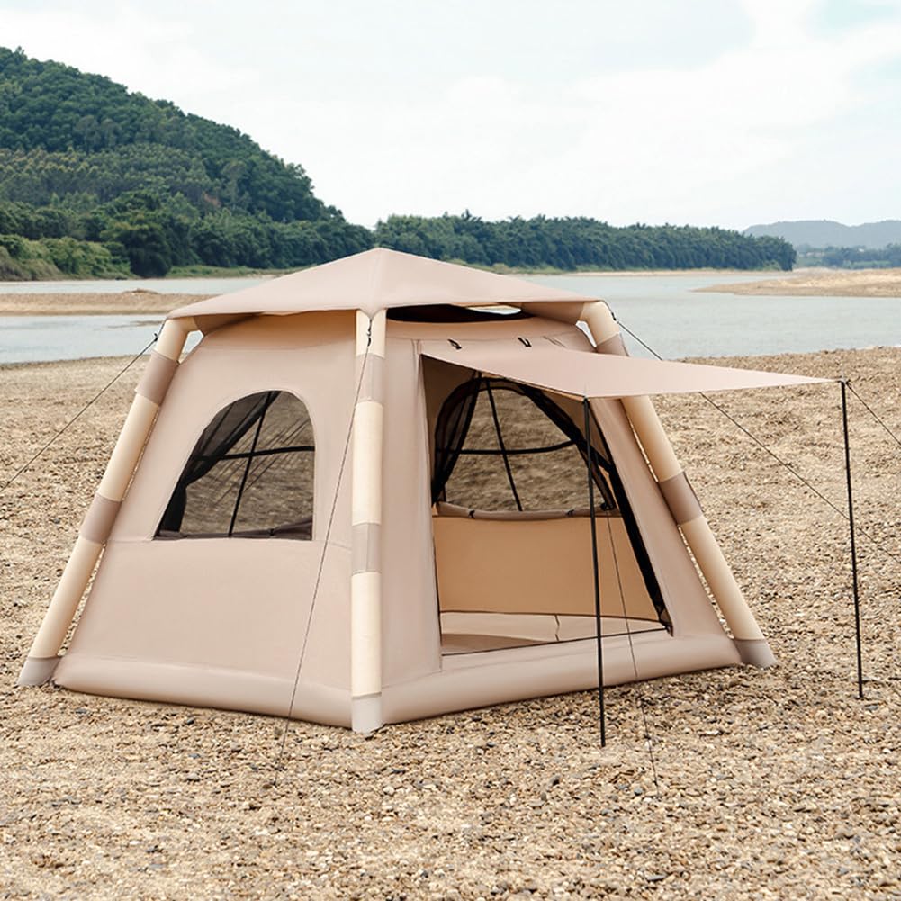 Tenda campeggio gonfiabile Tenda cupola con grandi teloni 4-6 persone, facile installare with Air Pump and Carry Bag Foldable House Tents per Famiglie eventi feste matrimoni