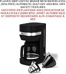 Starfrit Machine à café de 10 tasses – Fonction de maintien au chaud – Panier de filtre réutilisable – Facile à nettoyer – 900W – Noir