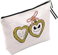 Vista 9 de Bolsa de maquillaje inspirada para mujer, bonita bolsa de cosméticos para amigos y familia, bolsa de aseo de viaje, bolsa de cosméticos portátil