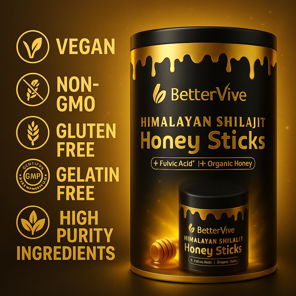 Premium Himalayan Shilajit Honey Sticks – 30 Single-Use Packs | Raw Organic Honey + Top Himalayan Shilajit Resin | 85+ Trace Minerals & 70%+ Fulvic Acid for Energy • Immunity • Vitality (Pack of 5)