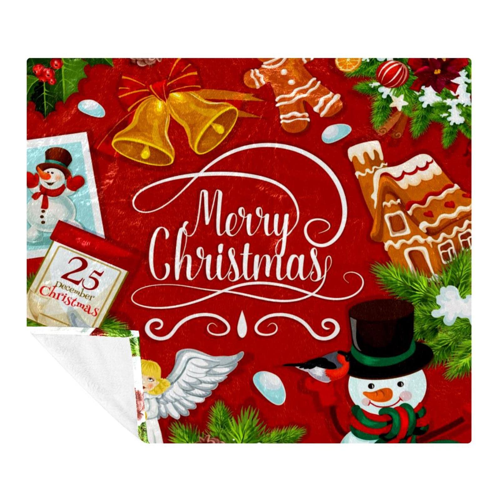 Couverture polaire bonhomme de neige pour vos soirées canapé